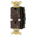 Bryant Receptacle, 15A, Com, HG, Self test, Nightlight, GFR, Brown GFST82TRNL